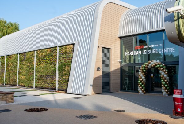 Hartham Leisure Centre Entrance with Living Green Wall