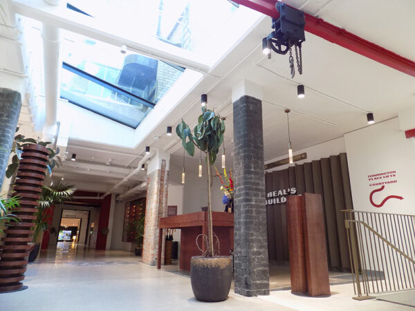 Heals internal refurbishment with skylights and old brick pillars