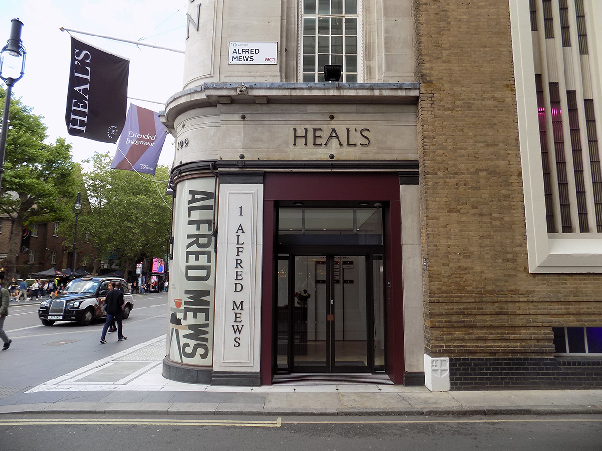 Heals Building with Alfred Mews Entrance Refurbished on the corner