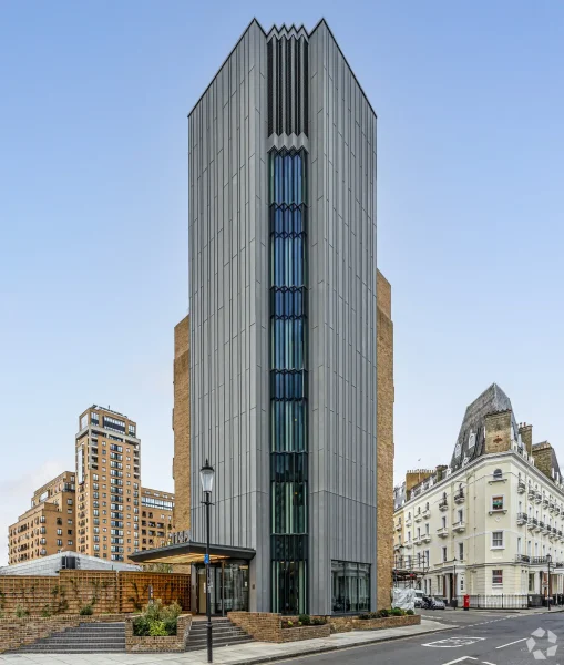 Exterior of 114a Cromwell Road tower office Emporer's gate refurbished