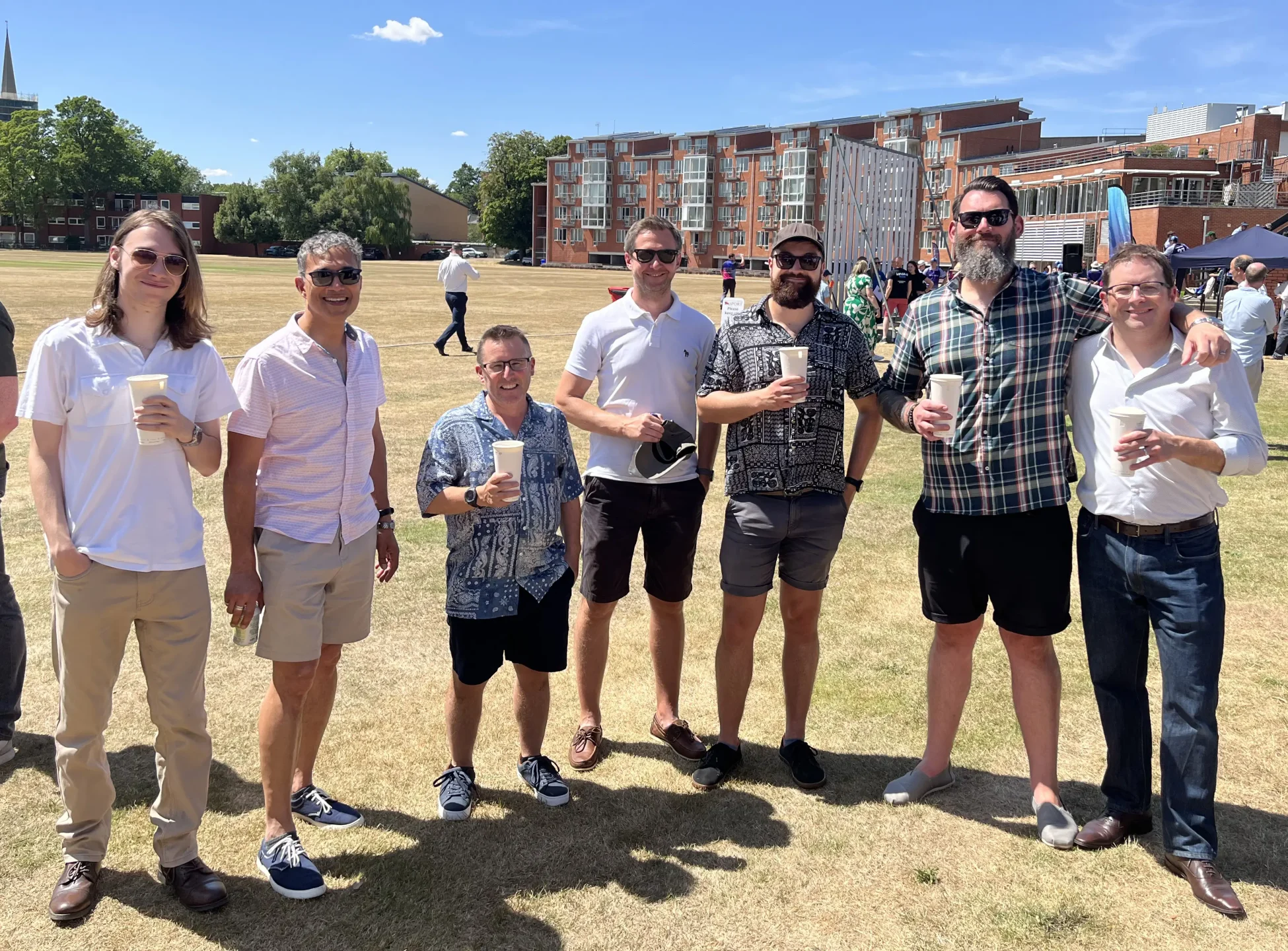 Peter Dann staff at a sunny cricket match in Cambridge