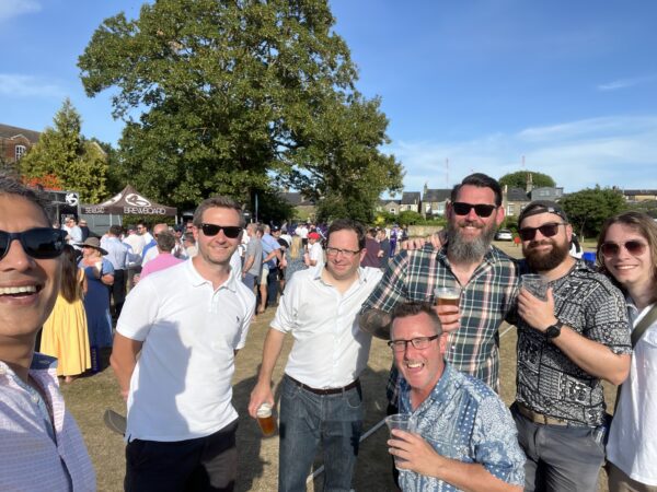 Peter Dann staff at a sunny cricket match in Cambridge