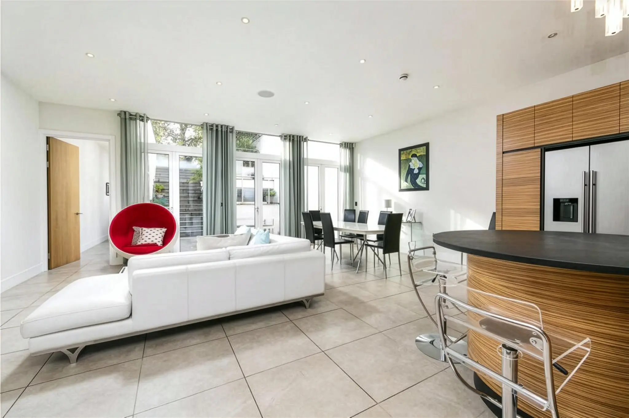 Interior of a modern residential basement construction in London Barnes
