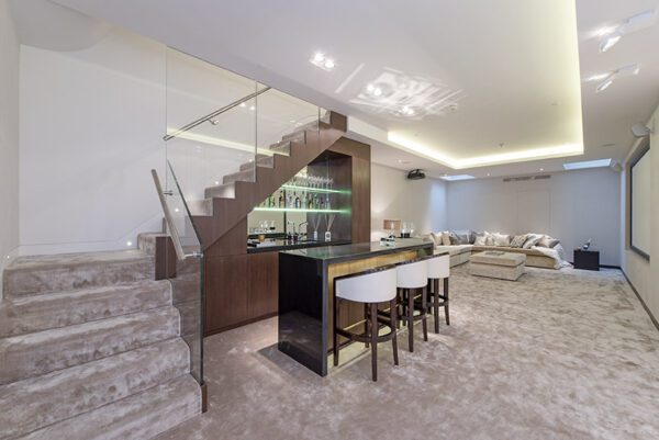 basement cinema bar and entertaining conversion london knightsbridge
