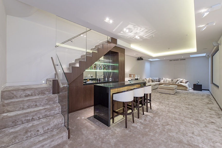 basement cinema bar and entertaining conversion london knightsbridge