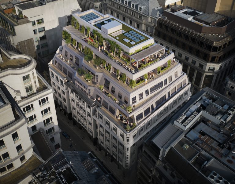 25 Moorgate City of London aerial view