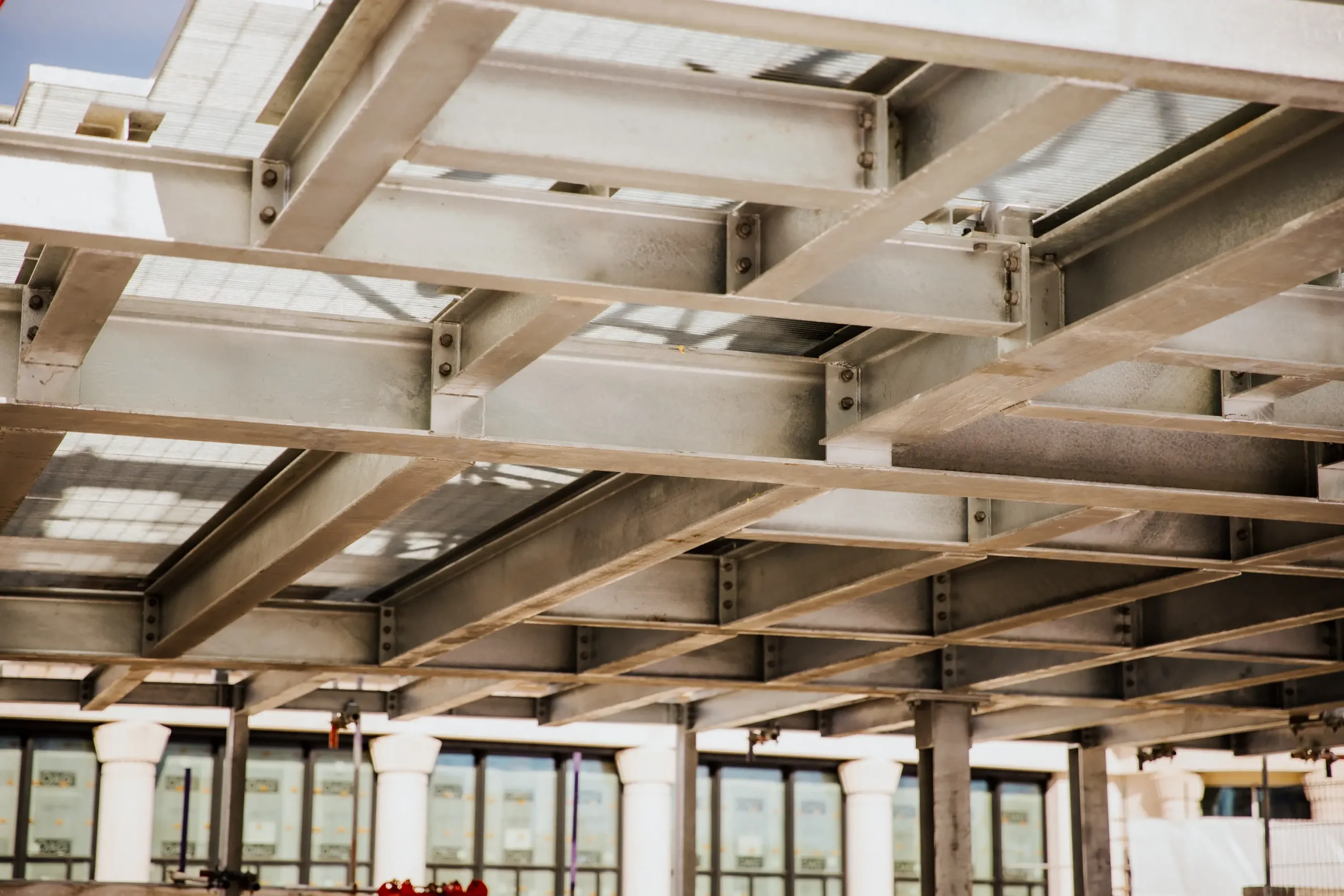 steelwork at 25 moorgate city of london